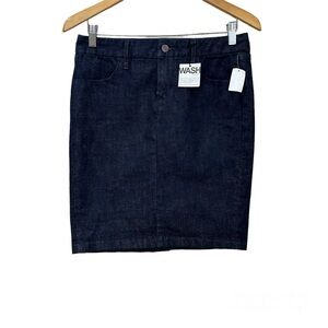 GAP Dark Wash Clean Pencil Denim Jean Skirt‎ Women’s 27 NEW